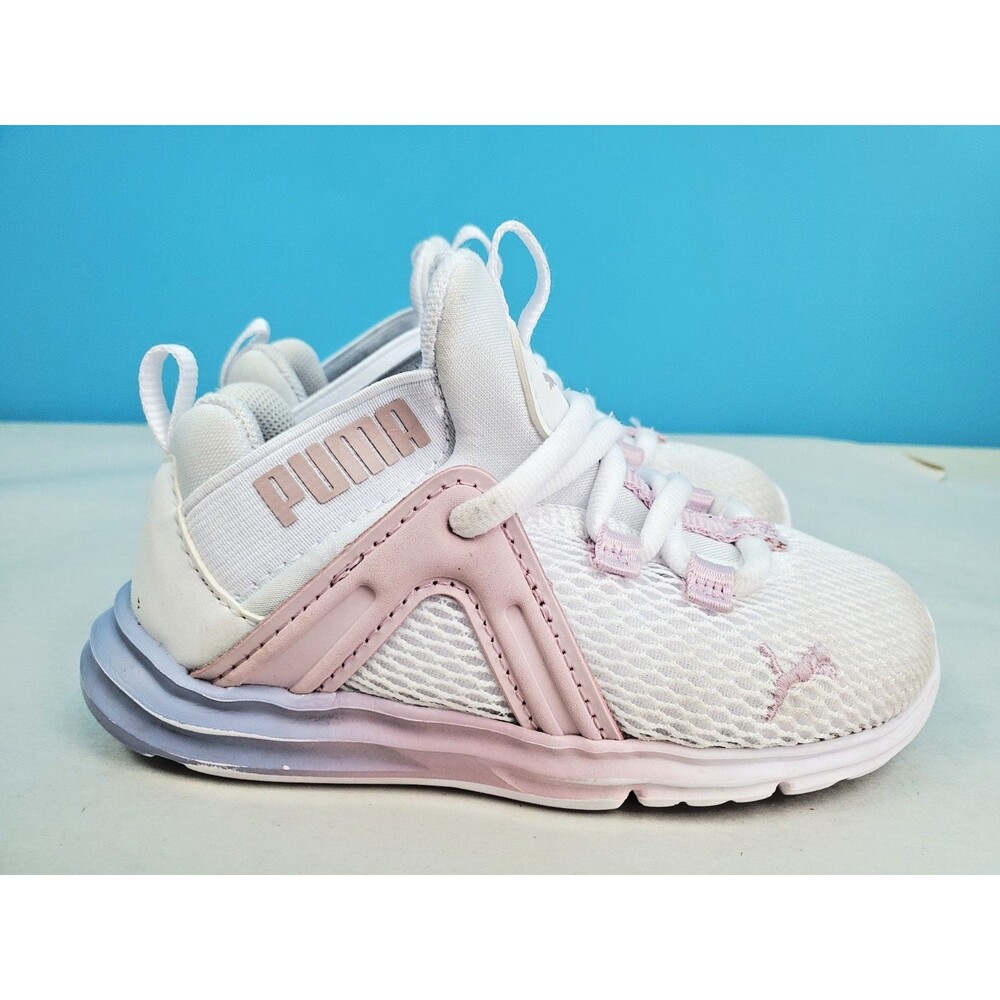 Puma Toddler Girls SoftRide Sneakers White Pink Slip On Shoes Size 8C Play